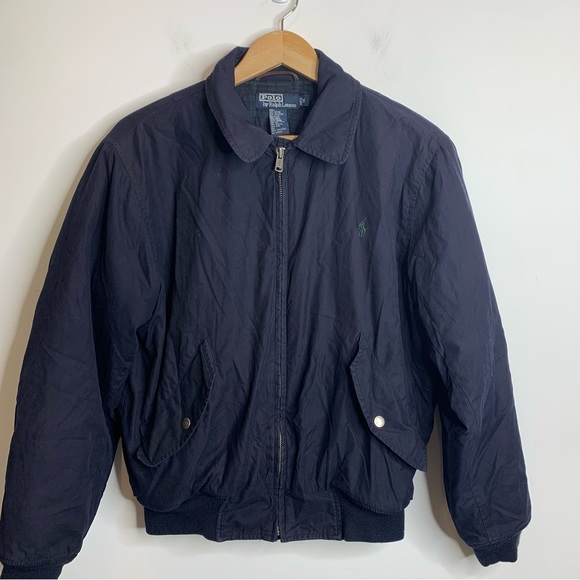 Polo Ralph Lauren Other - Polo Ralph Lauren Navy Blue Bomber Jacket Lined